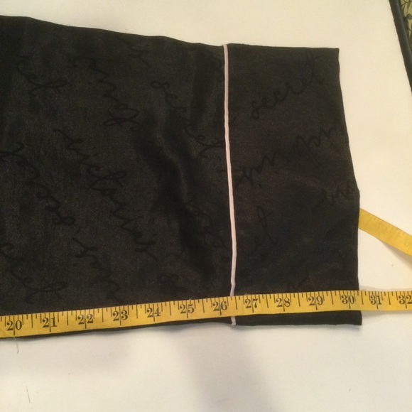 Victoria’s Secret Black Satin With Pink Trim Lounge Sleep Pants Size Large - Picture 12 of 12